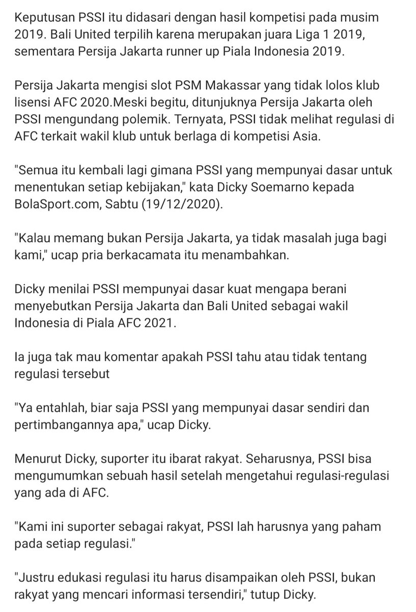 Kalau emang kita2 yang harus cari sendiri regulasi, yaudah gak usah ada federasi. Rakyat aja yang jalanin kompetisi.