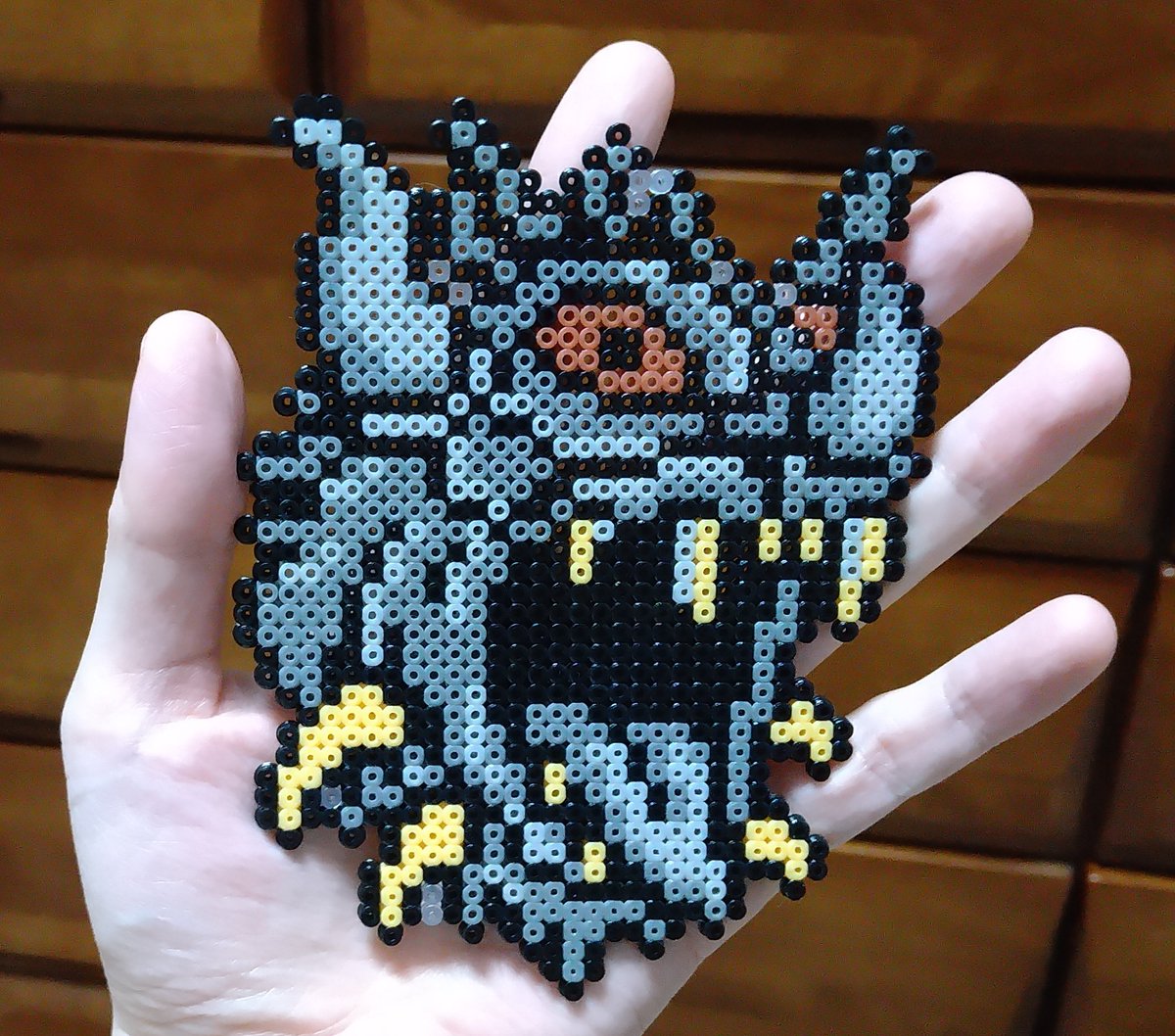 けい 服部慧 Twitterren アイロンビーズ Ff3 モンスター図鑑no 25 ダークフェイス 角が立派です アイロンビーズ Ff3