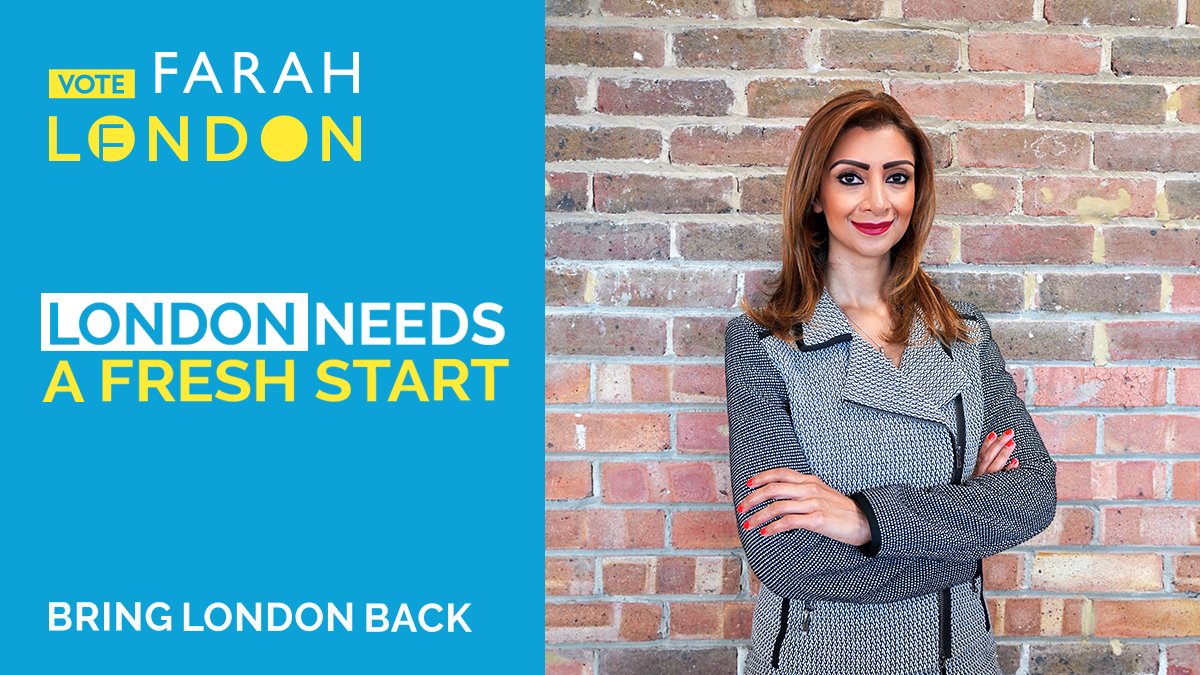 MsFarahLondon's tweet photo. For years, the position of London Mayor has just been another baton for Labour and the Tories to fight over, with candidates only concerned with they can further their careers. I see the Mayoralty as an opportunity to truly listen to those in my city. #BringLondonBack #Mayor2021 https://t.co/djhrDlh2or