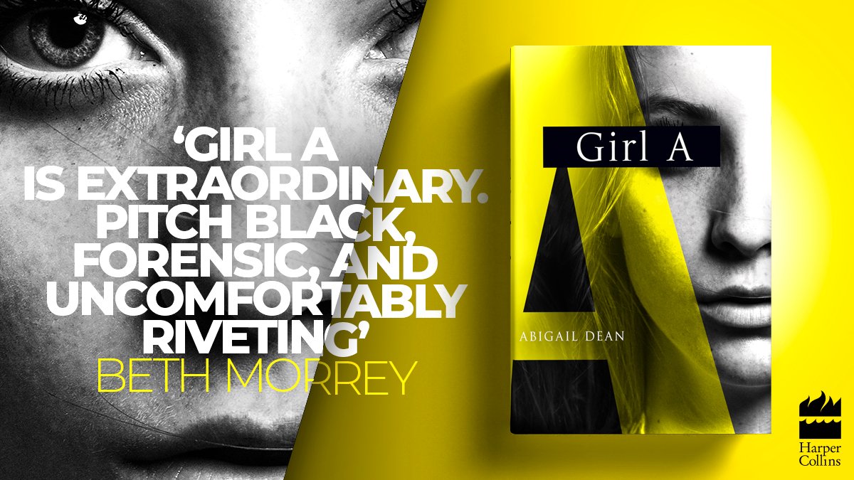 HarperFiction's tweet photo. V̶i̶c̶t̶i̶m̶
H̶e̶r̶o̶
S̶u̶r̶v̶i̶v̶o̶r̶

Girl A

The time has almost come for the publication of a decade-defining debut. @abigailsdean’s #GirlA is truly unforgettable https://t.co/lSc47J4ePD https://t.co/5t3ieh8V4J