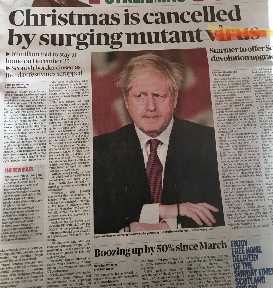 .@thesundaytimes headline, too hard to resist! 😂