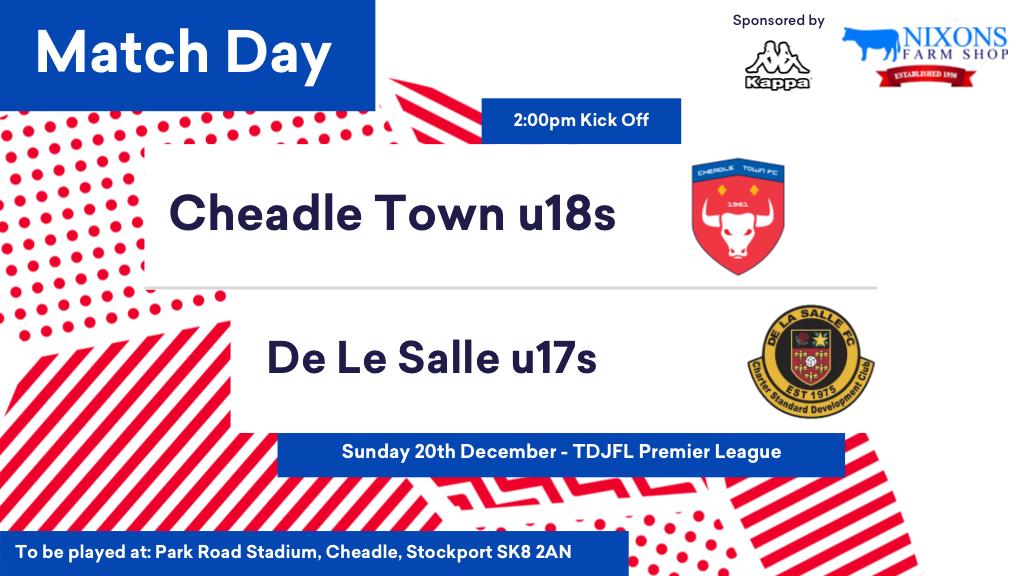 GAME DAY

Competitive action at Park Road this afternoon, after a long wait, as we look forward to welcoming our opponents from Salford.

Come on down and support the lads, 2pm KO.

⚽🔴⚪🔵

#WeAreCheadle #CheadleTown #YouthFootball