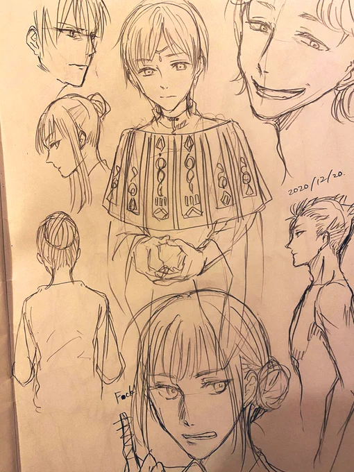 取り留めもなく落書きしてたけどそろそろなんか描こうかな 