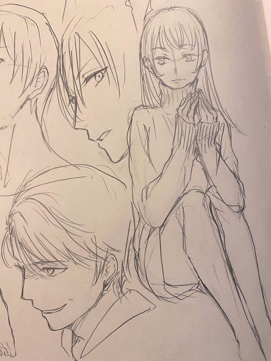 取り留めもなく落書きしてたけどそろそろなんか描こうかな 