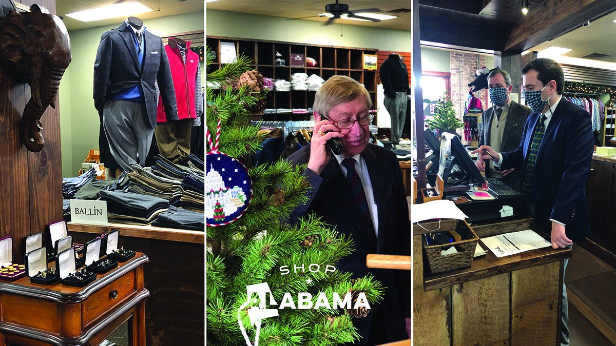 AlabamaRetail's tweet photo. They are ready at The Locker Room in downtown Tuscaloosa and on main streets throughout Alabama for last-minute shoppers. Check your favorite stores for special hours. #ShopAlabama #KeepAlabamaOpen #KeepTheCheerHere https://t.co/CWwOgFWwam