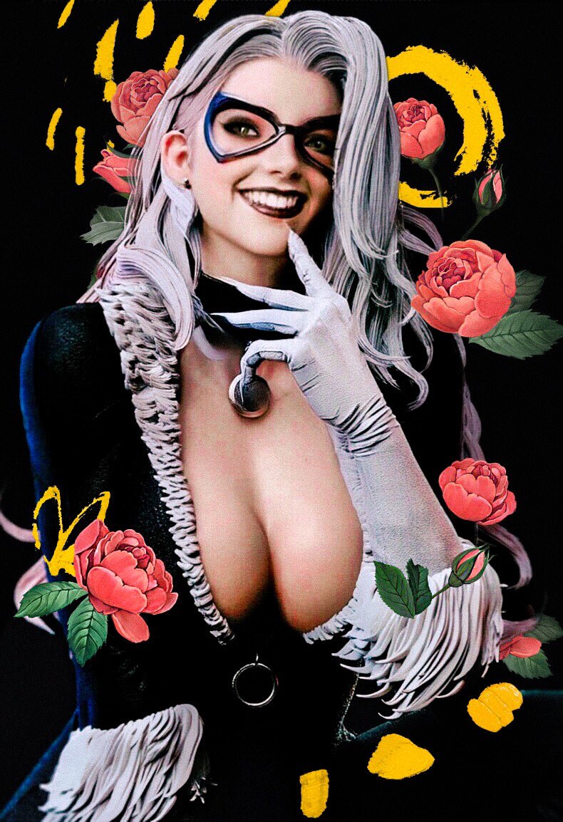 housexecopa's tweet photo. And one last edit for the night. This was a 3D rendered image by #marsstudio, but #emmawatson’s face was used to realize this final image. #marvel #blackcat #spiderman https://t.co/h4WQywySzz