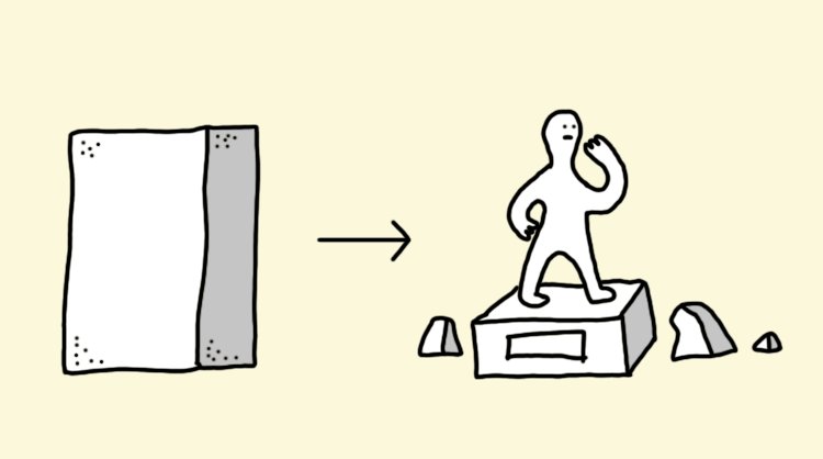 2/ Validation by invalidation is like carving a statue from marble. It is the process of taking away everything that does not work.