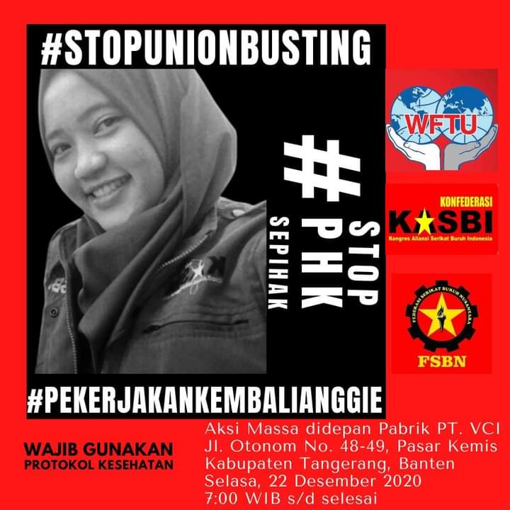 uye_samki's tweet photo. #nike supplier fired a female worker who fight for access to a lactation room in a factory.
#PTvictoryChingluhIndonesia
#PekerjakanKembaliAnggie
#Stopunionbusting
#KebebasanEkspresiAdalahHak
#NikeJV
#Nike
#JanganArogan
#StopPHKsepihak
#nikesweatshop https://t.co/1QDZnKhUn0