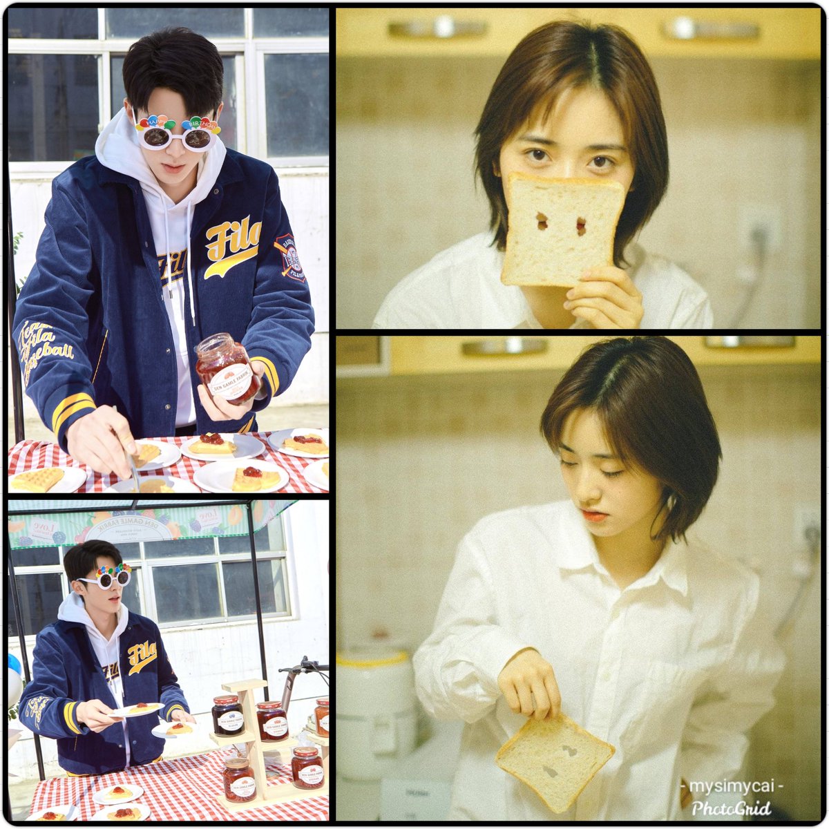 AyiWhd's tweet image. Oh look! This year's birthday theme for them is breakfast! These pics are taken during their respective birthdays. #breadandjam #diditurns22 #NephewDi #NieceYue