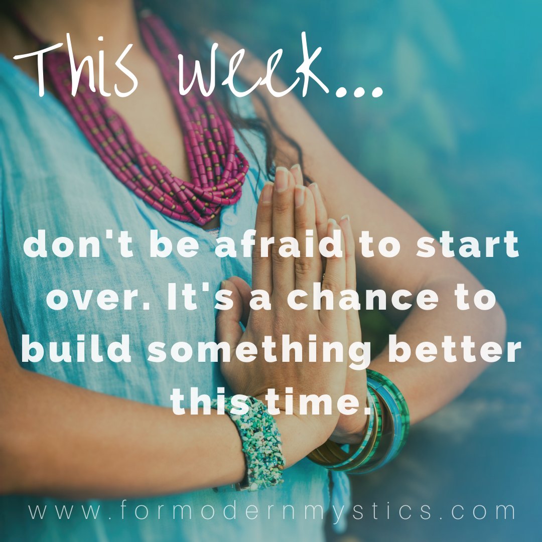 4modernmystics's tweet photo. This week... don't be afraid to start over. It's a chance to build something better this time.
.
.
.
.
#healing #spiritualawakening #spirituality #knowyourworth #selflove #wildwoman #empower #covidkindness #togetherwerise #weeklychallenge #dontbeafraid #dontbeafraidtostartover https://t.co/z6HTJvsBoy