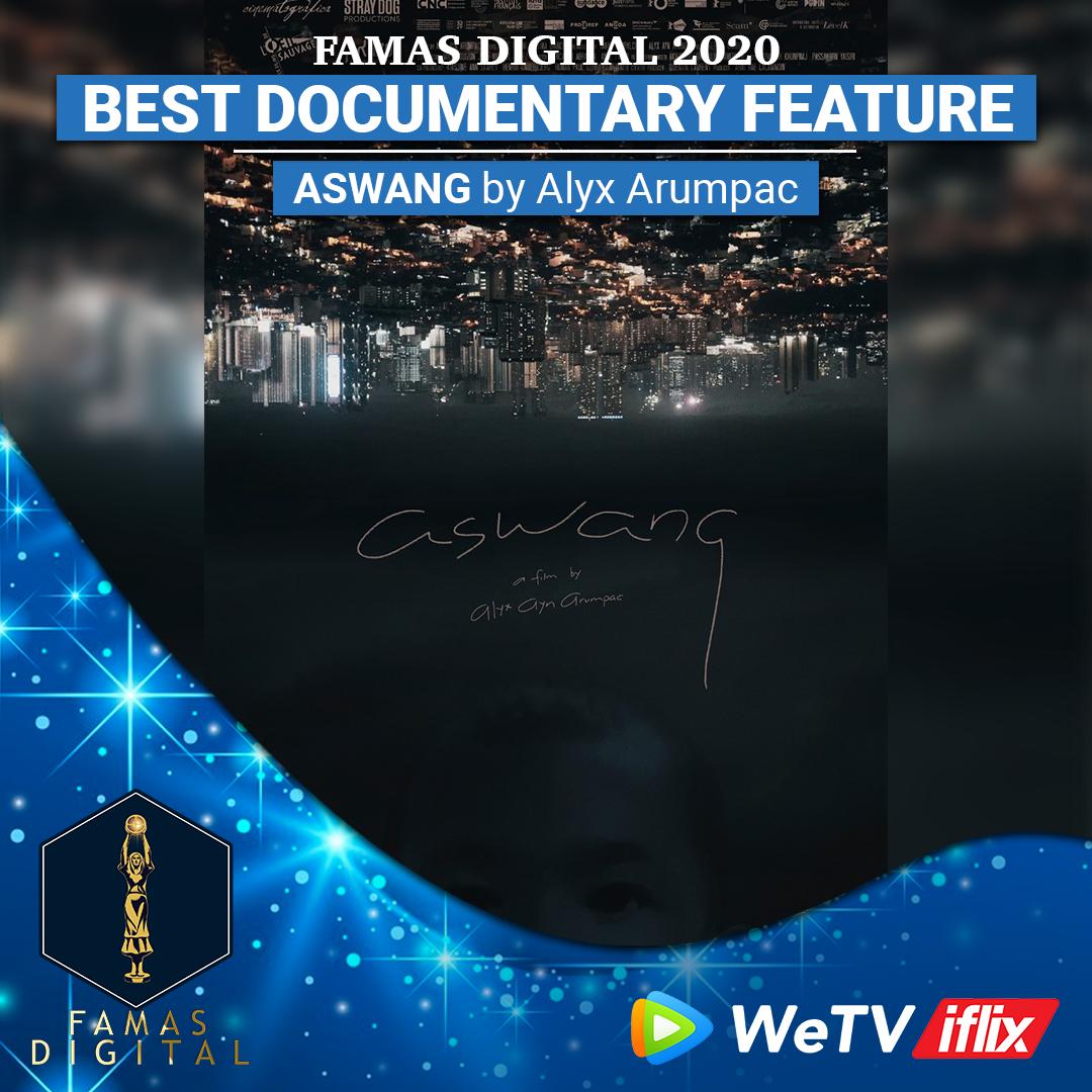 iflixph's tweet photo. 🏆 FAMAS 2020 WINNER 🏆

Best Documentary Feature: 'ASWANG' by Alyx Arumpac

Congratulations!

#FAMAS2020onIFLIX #FAMAS2020 
@DigitalFAMAS #Aswang  @aswangmovie https://t.co/GeH4WjVALl