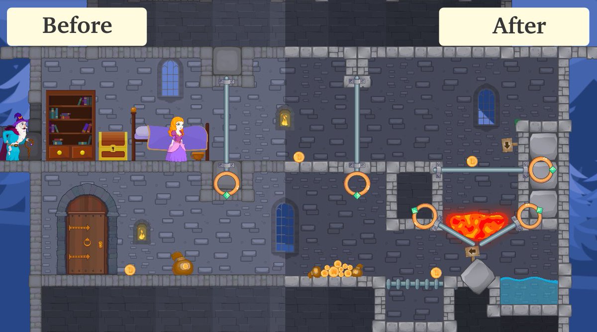 a42games's tweet photo. Trying to find a fresh look for #howtoloot. We think the new version is much more vivid and attractive 😻 What do you think? 🤔 Vote in comments please 😉.
.
#screenshotsaturday #beforeafter #indiedev #indiegames #indieworld #IndieGameDev #IdLikeToWatch #digitalart #pixelart https://t.co/RrpUEYSIs8