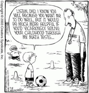 Behind door 20 is parents living vicariously through their children. In America, we live a fantastical life of make believe. We all think we're special and destined for success. Then something unfair happens, and we never achieve that destiny. Our kids become our vanity projects.