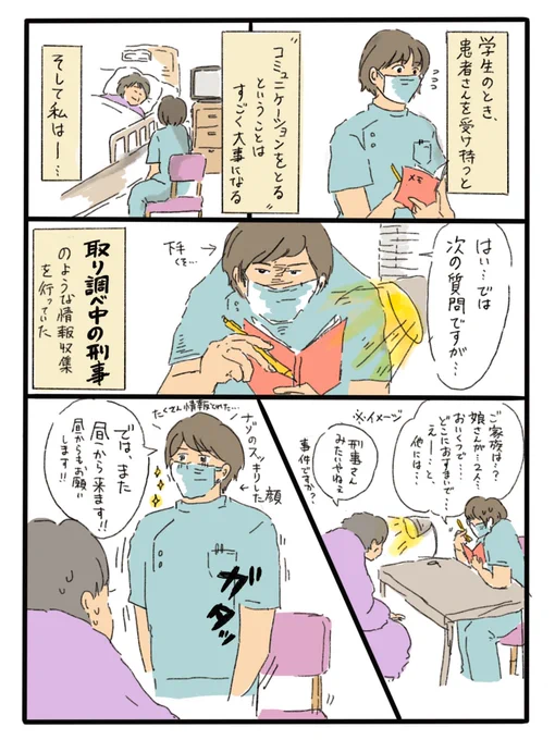 学生時代の思い出。(以前描いたものを塗るなどしました)
会話だけがコミュニケーションだと思っていた学生時代の漫画です 