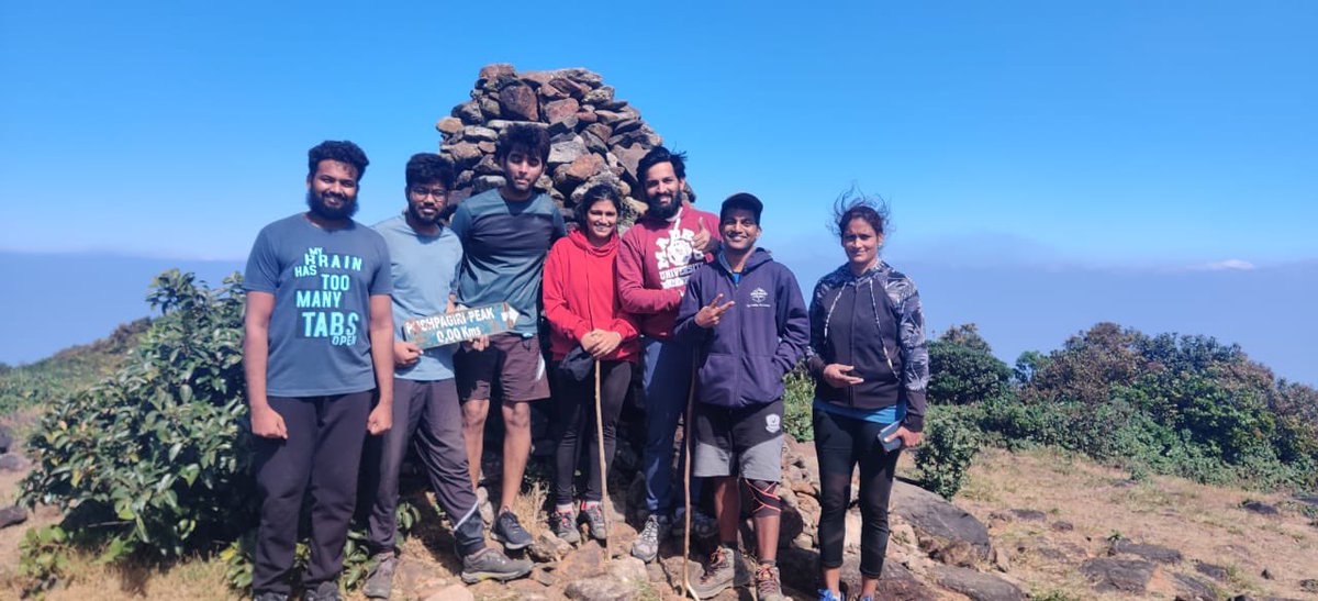 Iam_NareshReddy's tweet photo. Joy after hardest and most challenging treks in the country!! #Pushpagiri  #KumaraParvatha https://t.co/qLTfy0ptpj