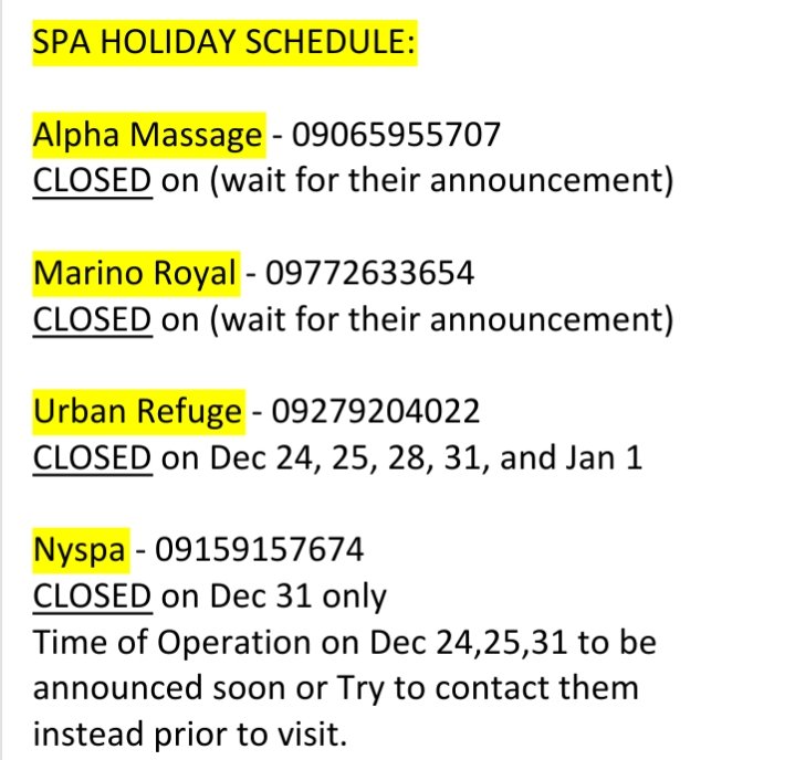 Spadiktus1's tweet image. SPA HOLIDAY SCHEDULE
Merry Christmas Everyone! 😊