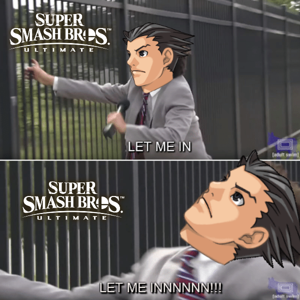 mariofan48's tweet photo. #PhoenixForSmash #PhoenixWrightForSmash #PhoenixWright #AceAttorney #aceattorneymemes #SuperSmashBrosUltimate #SuperSmashBros https://t.co/bOgRyHgRCo