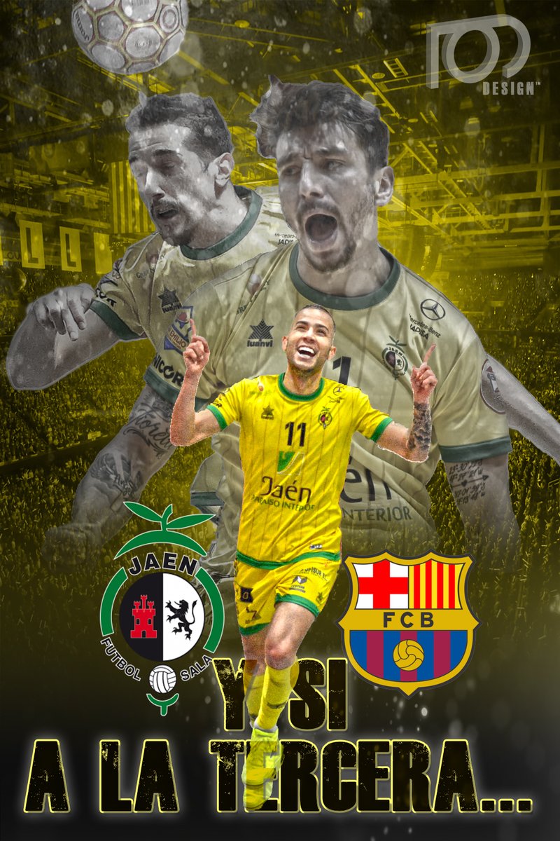 jaengrafia's tweet photo. Y si a la tercera... VAMOS JAÉN!

⏰20:30 @JaenFS Vs @FCBfutbolsala

📺@teledeporte y ATV Andalucía 

#SomosJaénCorazón 💛 
#HambreDeCopas 
#YsiAlaTercera🏆 https://t.co/zQKaX41IWz