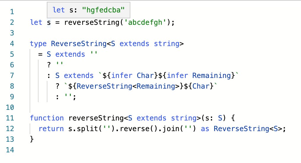 Expressive - The breadth of ideas that can be represented. With TS’s mission to support the existing JS ecosystem, it has had to rapidly become powerful enough to express a wide range of very dynamic patterns found in JS. Ending up being Turing Complete. https://www.typescriptlang.org/play?#code/PTAEDECcHsFtQIYBMkEsB2BzUAHGOBnUAF2lGgCMArAUwGNiCBYAKADMBXdB1adRFAAV8AHgDy1ADShh0HKBoAPYjXRIiBYpAyZpANQQAbDjQB8AClahy1AFygJVaXjn3ZOaQDcjJ+weM0rACU9o6gAGSgAN6gANoA1jQAnqAYMvgAun4+NKAAvtFWoIY0xKDoNADu7qAAvNGxLjhZoN4BBQhEUQnJqfzuLf4meQDcRZClHJD8UQB085ROoPOzFdX4o6x5rKwlZYp1Akju5jEI9gCM0hT2AOQATLf50rdr7gByCLA0t9KxAMwZIJjFiKWYIEFgiiQ1ZVD5fGgg1ggEhkWAIdCoHAcQwIYg6UCabRYZgsPagOiHCaeGiQAg0ADKWh05luCAodCQNDYmAAFrdgTsWMQkjhcgAlGg0umM5lYEQMhTKVTqQlyzCmIr1RVKFRqIi3W5FawAflAhuNoHsOuV+tAAAMACRRDBsWmgADCvIQkDyztd7sl6IwOjy9stpodzsl0vpTOJmBEQYQIawpj9US9PrDEat5tuSPYXB4fFA1NpcfVCqVetVRJ0FgI1qChRY1gmxCm-AIswIOEMqGIrIFs3LMvMQVmVGgGGHLc6oBjFdlCYVphB2xYQA