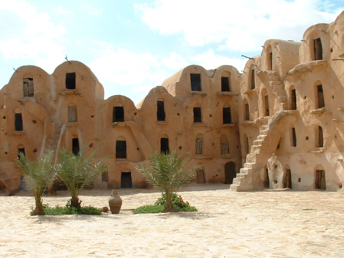14. The fortified granary, Ksar Ouled Soltane, located in the district of Tataouine, southern Tunisia. Ksar means 'granary' and the name Tataouine, well... you know what I mean