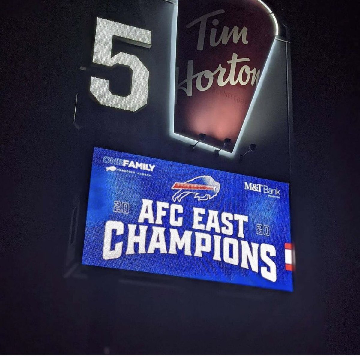BeanMedia_Mike's tweet photo. It makes it feel real! Was it #WorthTheWait ? 48-19... I Say Yes! #BuffaloBills #AFCEastChamps https://t.co/iV6rUdQsW3