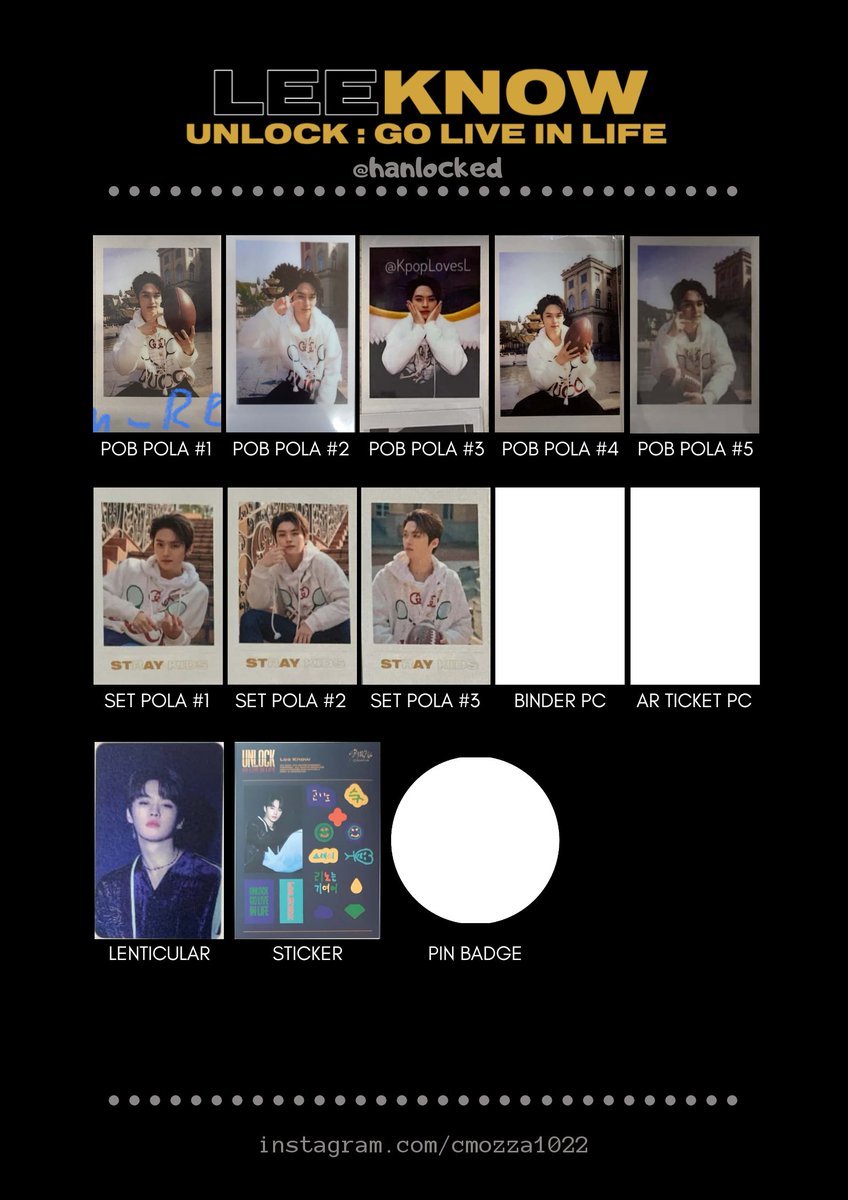 💛 LEE KNOW 💛 Template / Wishlist Stray Kids 'Unlock : GO LIVE IN