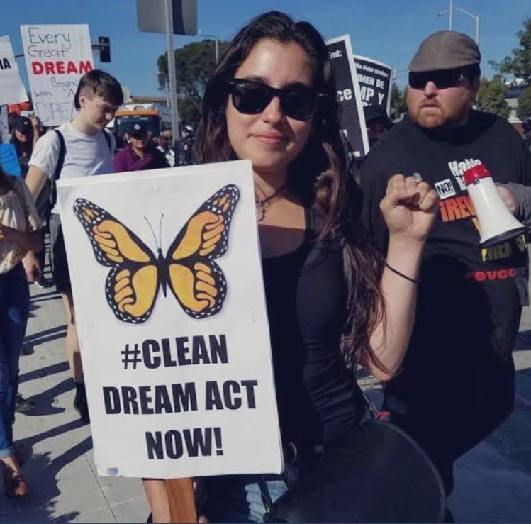 she's also attended multiple other protests over the years, one in support of the DREAM act, the women's march in 2016 and 2018.