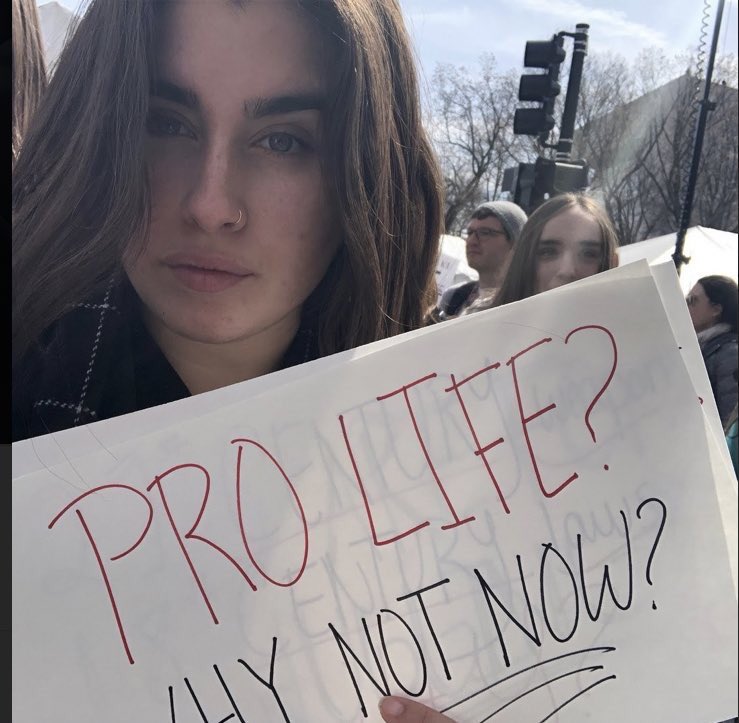 she's also attended multiple other protests over the years, one in support of the DREAM act, the women's march in 2016 and 2018.