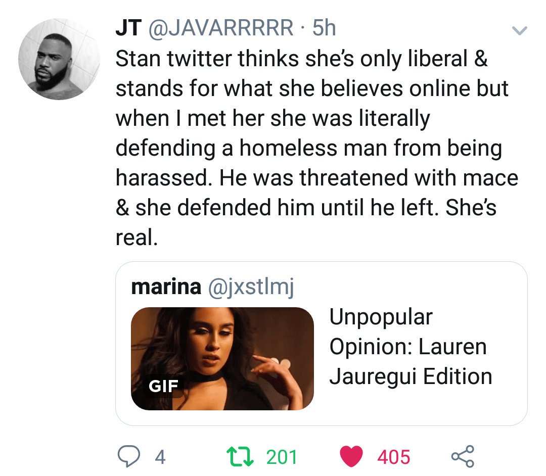 she was also spotted standing up for a homeless man and comforting another protestor at a DACA protest