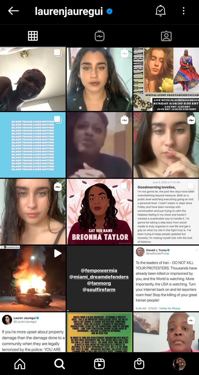 she's also posted a lot about blm on her insta and twitter, which I'll show screenshots of here: