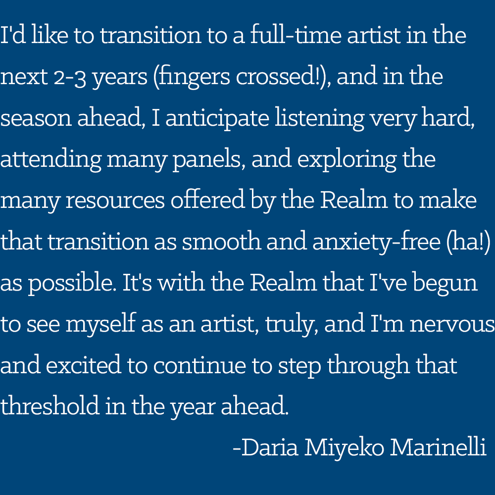 RealmTheatre's tweet photo. On the fourth day of #Realmas, Scratchpad Playwright @dariamiyeko shares how resources and programming from The Realm have allowed them to see themself as an artist.
https://t.co/Om6S75hhcF https://t.co/93kHMHlM8Q