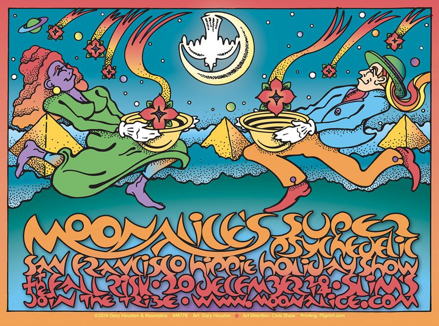 MoonalicePoster's tweet photo. On this day... @Moonalice's Super Psychedelic Hippie Holiday with The Fall Risk at Slim's, San Francisco, California poster by @voodoocatbox https://t.co/n4qNOZRTbr #timaph 12/20/14 M778 8 #GaryHouston #gigposter https://t.co/eH5vAOftdB