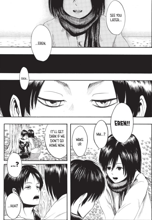 The story, in which eren wakes up from his "nightmare" , only to see those moments happen later on, We can explain this with the power of the Attack Titan, Future eren sent Kid eren these memories in a form of a dream even though Kid eren didn't even gain the power yet