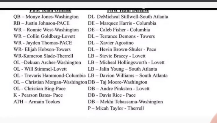 Blessed to be announced first team all region 6A #MSO👼🏾