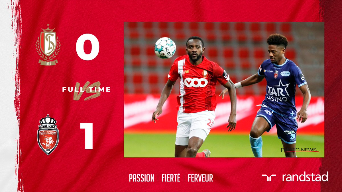 Standard_RSCL's tweet photo. Full Time | Standard de Liège 🆚 Royal Excel Mouscron: 0-1

⚽ 30’ : Xadas

#STAMOU #JPL #RSCL https://t.co/wvv3qcdPer