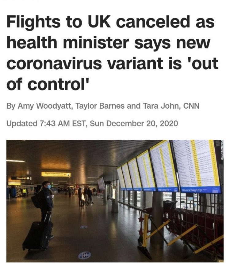 Some bleak news coming out of the UK this week: Scientists have discovered that a new faster-spreading mutation of the virus’ spike protein, which nearly every frontrunner vaccine has been designed to target. The UK is now going on complete lockdown.