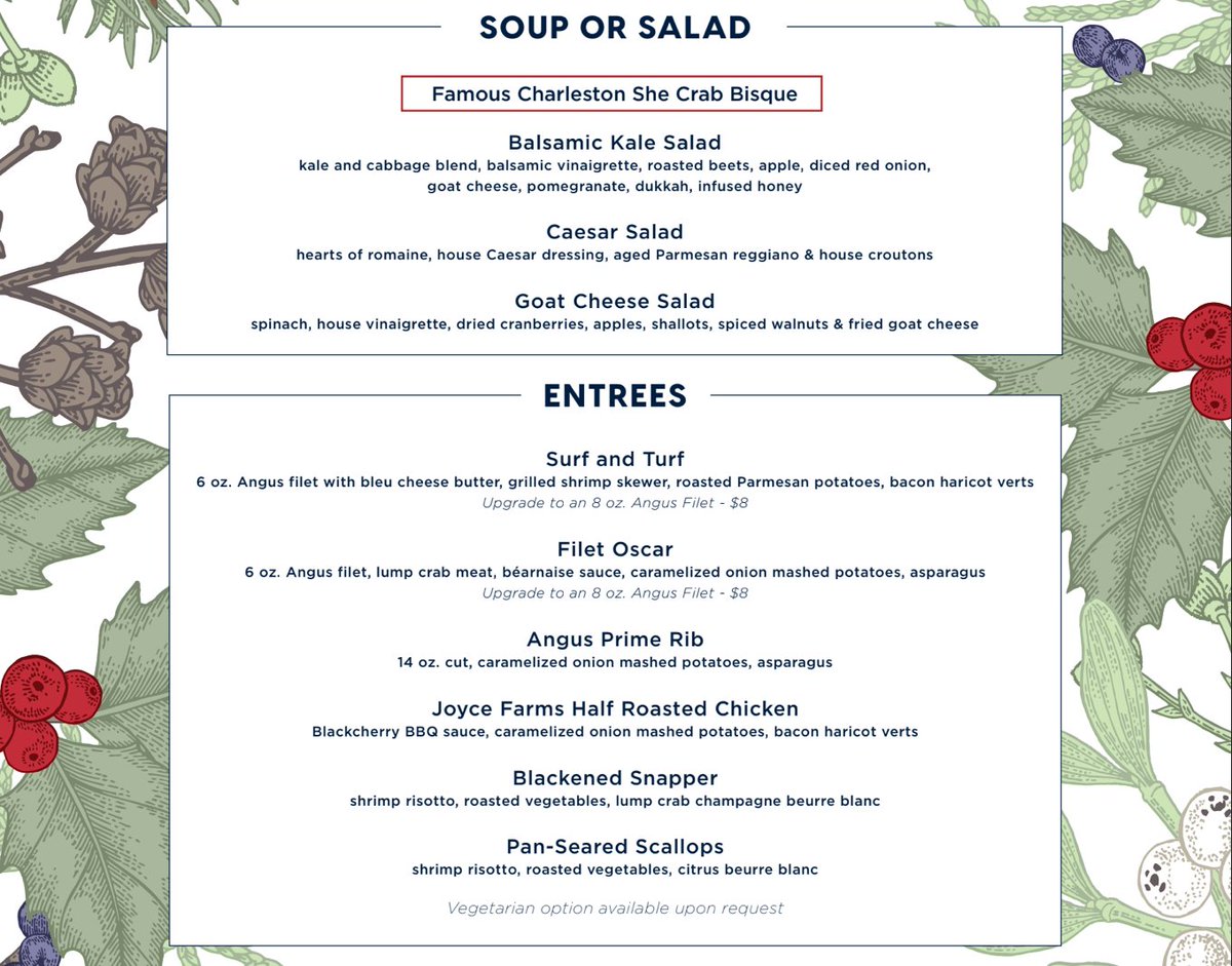 Want to have a festive Christmas meal without any of the mess? Join us on Christmas Eve for a delicious dinner! Call to reserve your table (615) 467-1945