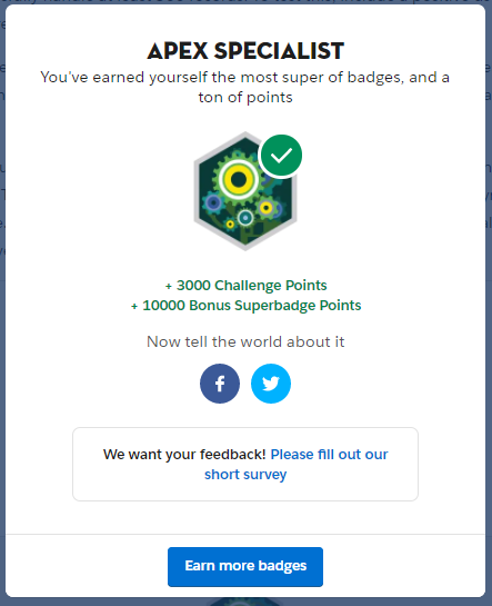 HaramiBrat's tweet image. Just earned the Apex Specialist badge on @trailhead and you should too!
#trailhead #salesforceapex #journey2salesforce
trailhead.salesforce.com/en/content/lea…