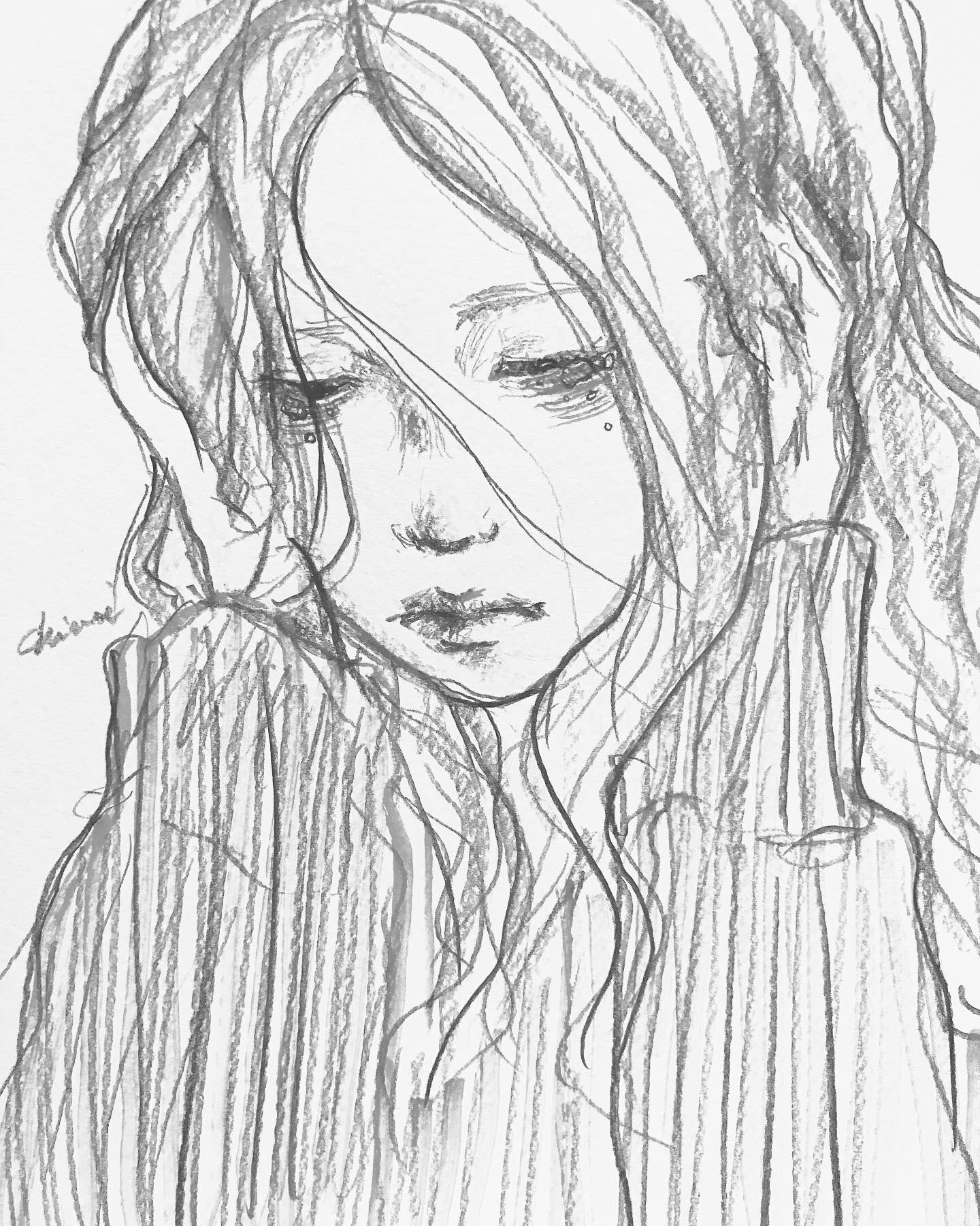 Chiami Ck 女の子 イラスト 鉛筆 落書き 絵 頬杖 泣き顔 Illustration Illust Pencildrawing Girl T Co Zqvbaycvqr Twitter