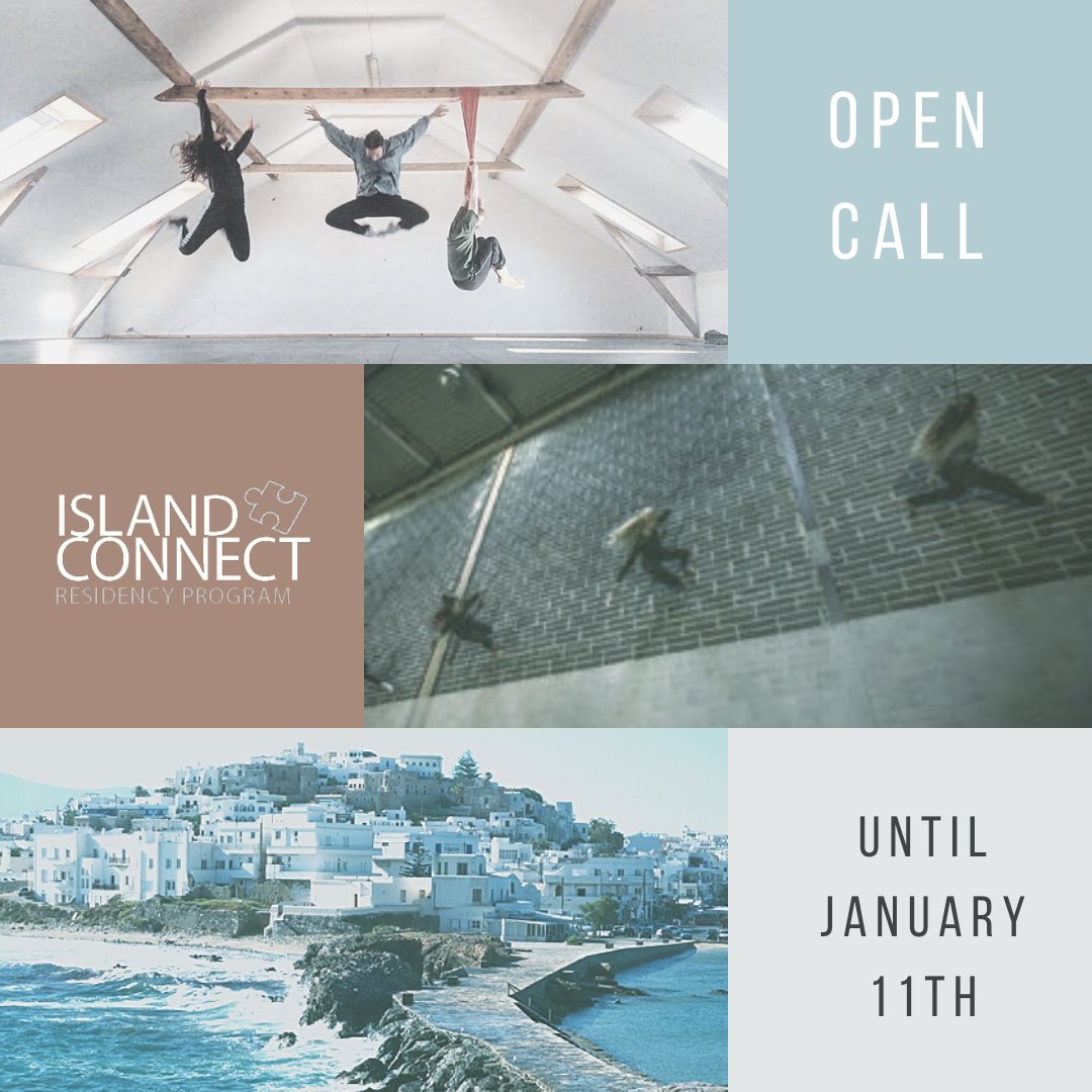 Open Call for Artistic Residencies Applications for artists &amp; companies in the Performing Arts from Croatia, Denmark, Greece, Ireland &amp; Spain/Balearic Islands. 
Deadline: 11/1/2021
Info: islandconnect.eu
DOMINO, BIRCA, ENTROPIA, IACC, CINE
Creative Europe Programme