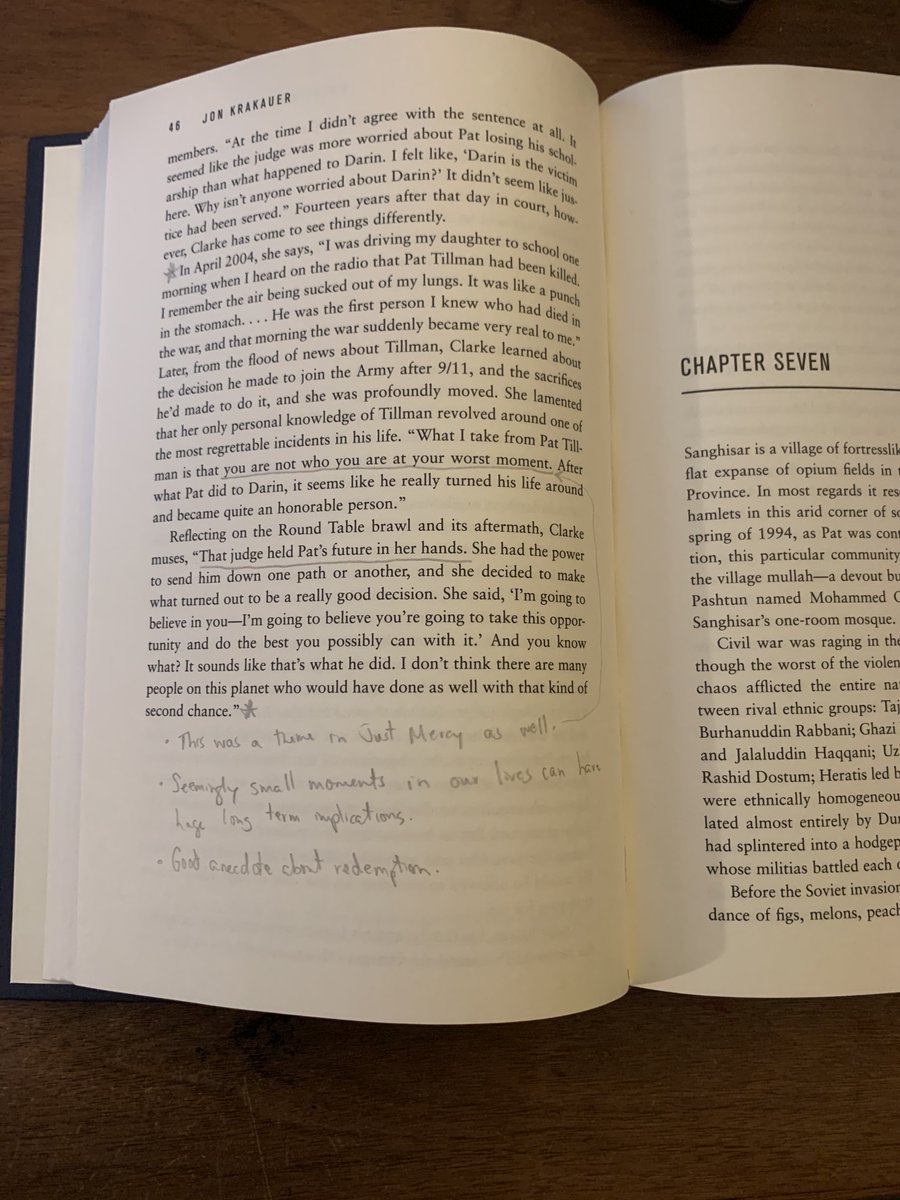 2/Capture the important points immediately. While reading a book, I keep a pen in my hand. I underline the best sentences, bullet important points, and jot thoughts in the margins. I’m always looking for good anecdotes.If I don’t do it while reading, I lose the info.