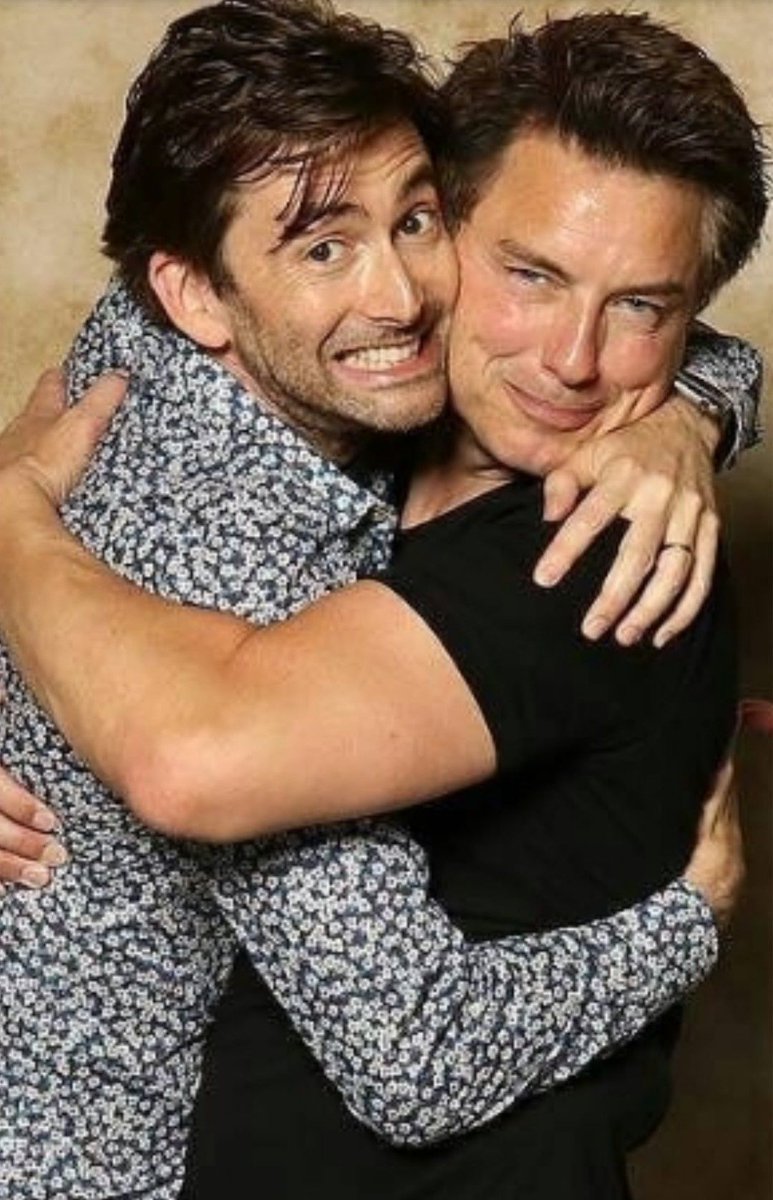 DavidTennant Daily Photo! A photo of David with John Barrowman today, image size:773x1200