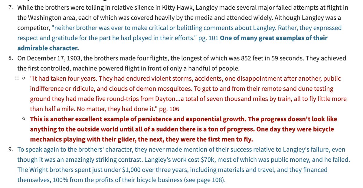 4/Classify the important points.When I finish my notes, I re-read them to identify major themes - things like persistence, courage, or character. Then I color code the sections of the notes accordingly.At this point, I’ve seen the information 3 times.