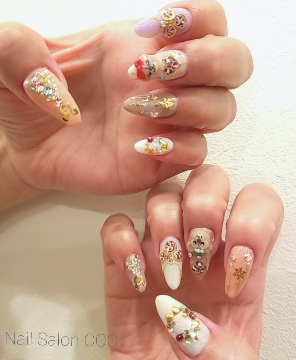 Nail Salon Coo つくば市谷田部 つくば市ネイルサロンクーです ディズニー行きたいよネイル ダッフィーパーツを使って頂きました ありがとうございました つくばネイル ネイルサロンクー つくば市谷田部 みどりの ディズニーネイル