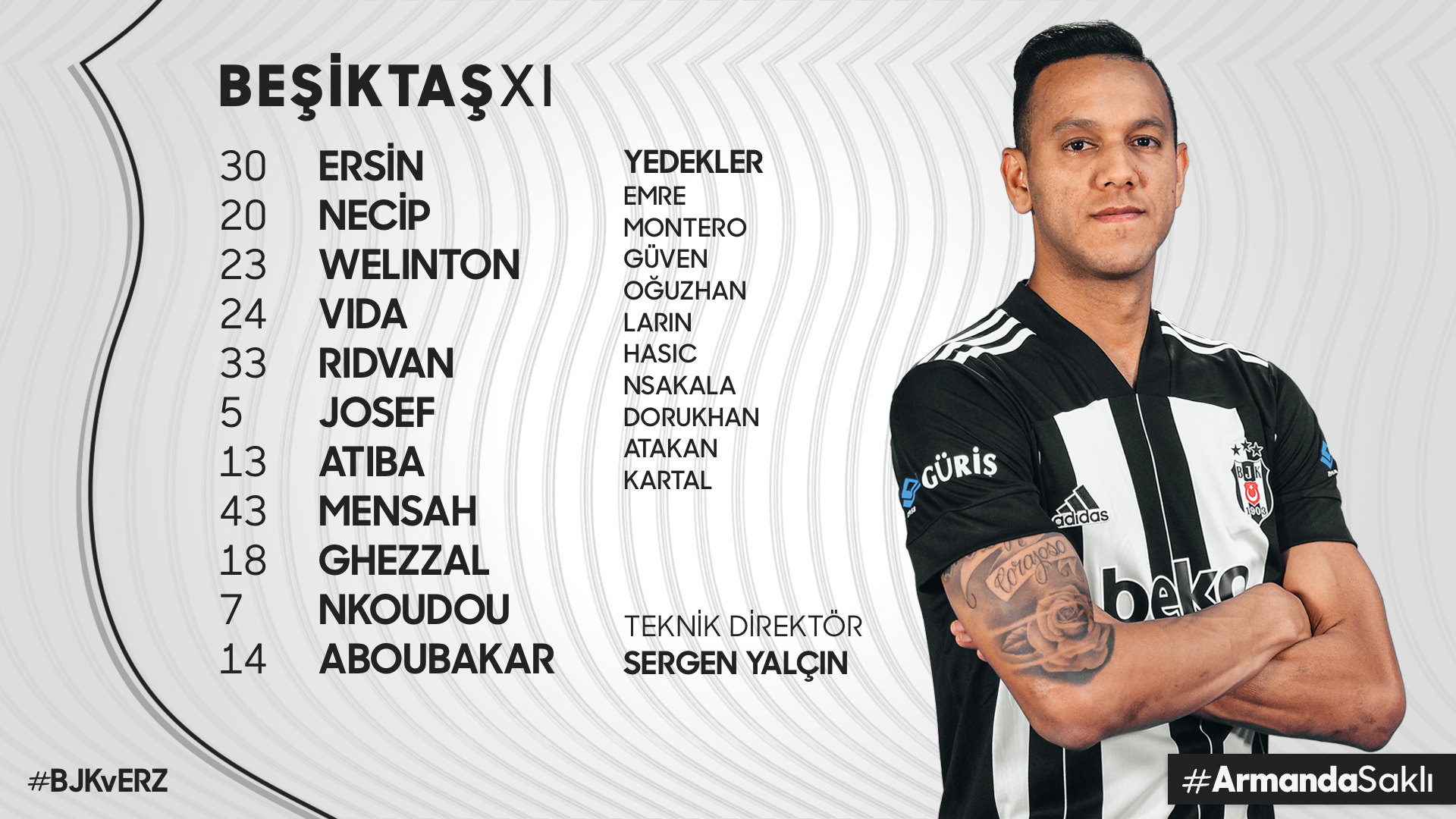 Beşiktaş JK on X: 📄 İstanbulspor maçı ilk 11'imiz. 🦅 #BJKvİST