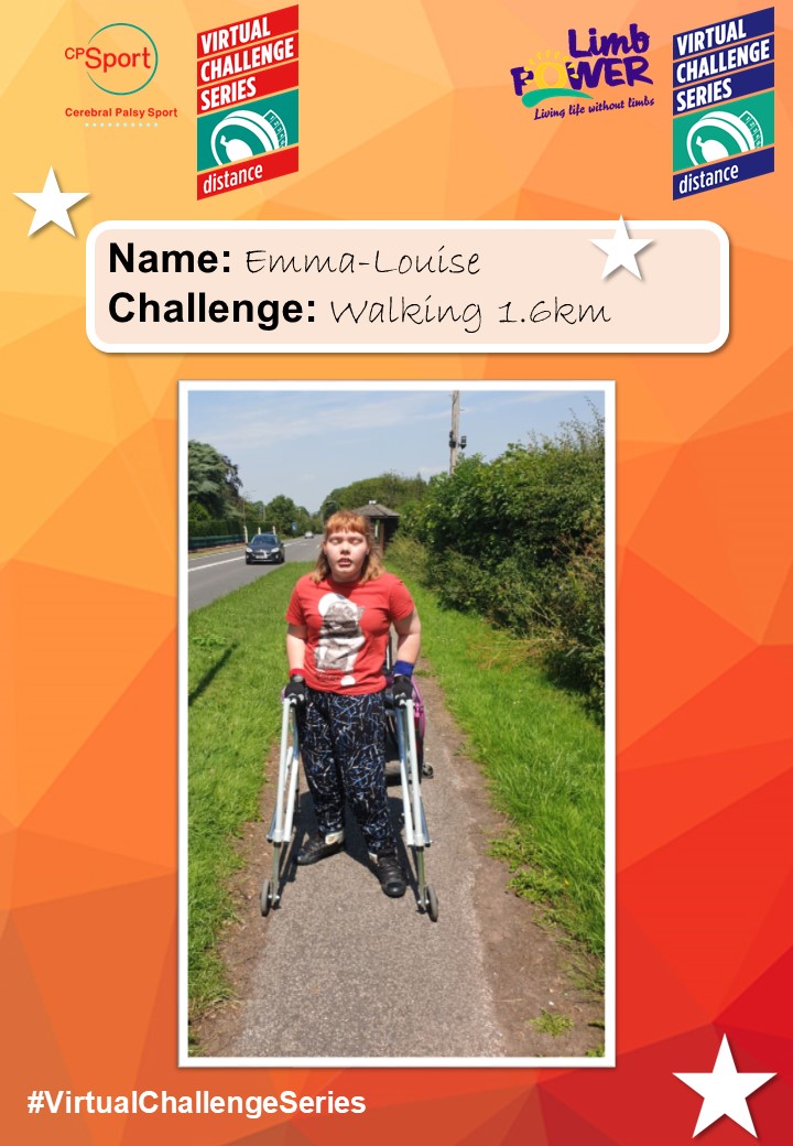 CP_Sport's tweet photo. As we start the 3rd challenge in the #VirtualChallengeSeries #Numbers, we take a look at the series so far.
Here is Emma-Louise who completed challenge 1 #Distance with 1.6km of walking.
Enter here: https://t.co/ne2iPnIcXW https://t.co/aqdcpfA7j0