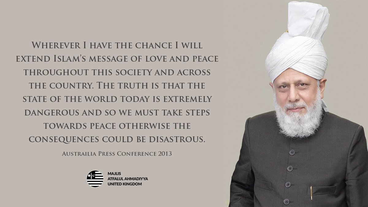 AtfalUK's tweet photo. #CaliphOfMessiah serves a crucial function in the affairs of society and state by constantly guiding us and admonishing us about moral and spiritual matters.  #TrueCaliphate https://t.co/nDdYPfLvxW