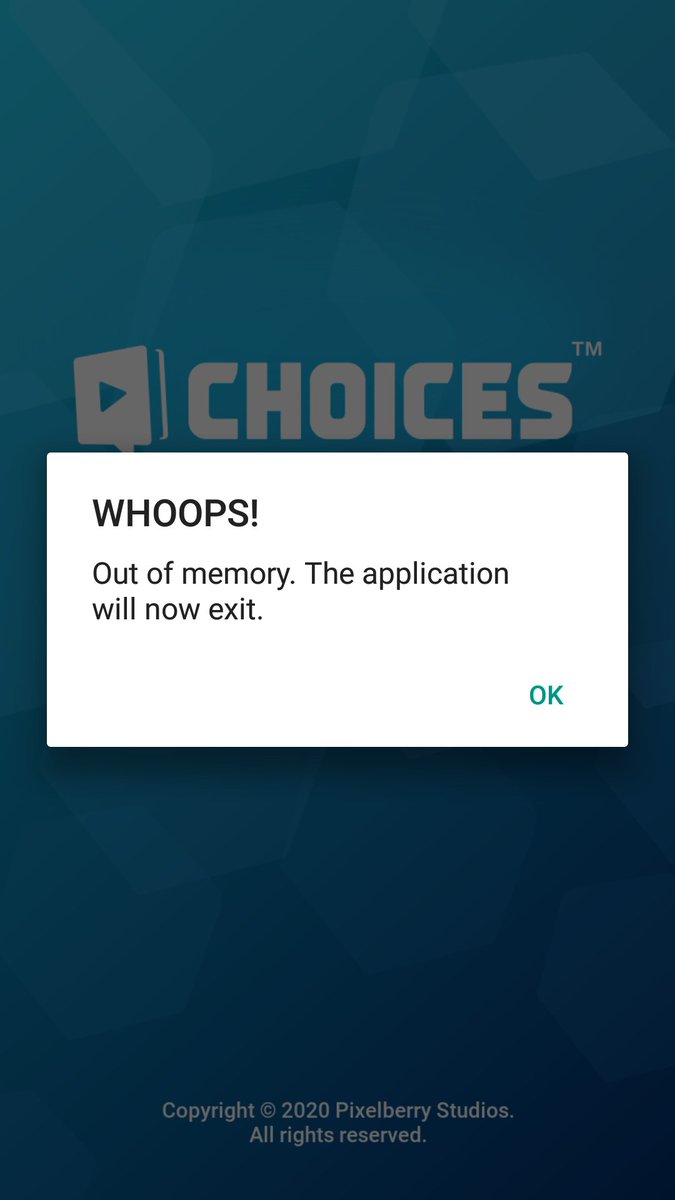 MyRomanticide's tweet photo. @PlayChoices I happen to have a problem while playing and I'd like to know what the reason is. I'm getting tired of it, the game just crashes everytime I open it. I tried reinstalling the app but nothing... Please, help https://t.co/FOT3rzh1bO