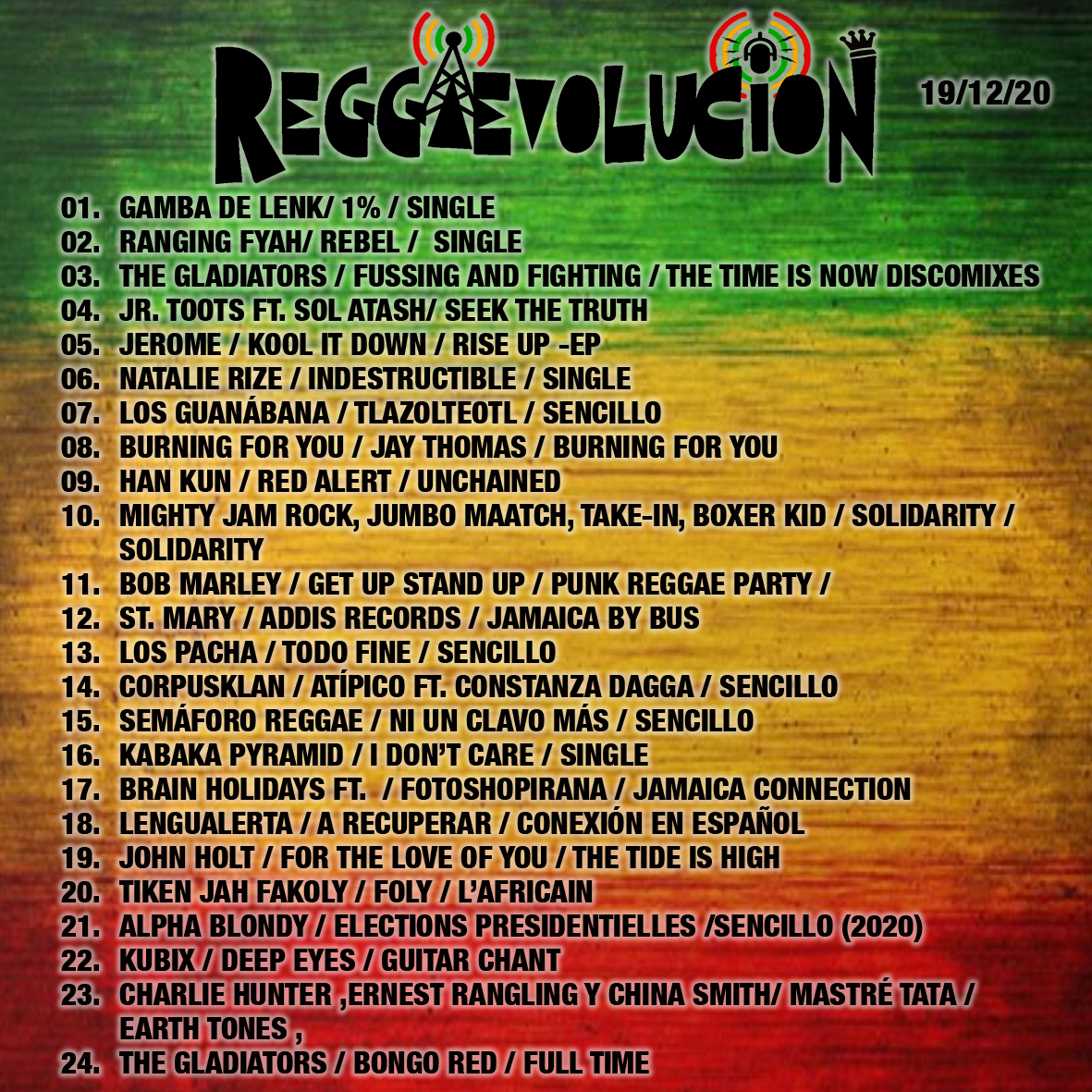 Aquí la selección de nuestro programa, Sábado 19 de Diciembre del 2020 #Reggae #ReggaePlaylist #Reggaevolucion #ReggaeMexicano <a href="/Reactor105/">Reactor 105.7 FM</a>