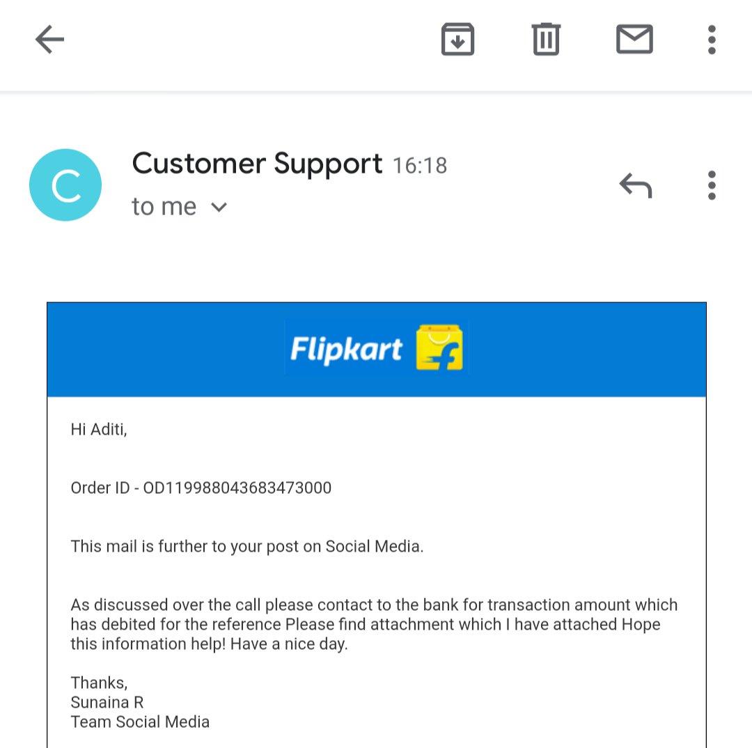 aditimehrotra29's tweet photo. @rsprasad @narendramodi @nstomar @PMOIndia @BJP4India @AgriGoI @flipkartsupport @Flipkart @FlipkartStories @FlipkartSellers @_Kalyan_K @RBI @service_fc @CimGOI @DoC_GoI @JPNadda @OfficeofJPNadda @WalmartInc @Walmart @walmartindia @WalmartAction @consaff @nsitharaman @nsitharamanoffc @_DigitalIndia @NPCI_NPCI @jagograhakjago @ConsumrConxion @DeptConsumerAff @nch14404 @RamMNK Ms.Sunaina R #customer #executive #SocialMedia does not even know d correct #OrderID 4 which d #complaint has been raised &banged d call twice,dis is how #Flipkart #works will @_Kalyan_K @_sachinbansal @iyerkrish @samaggarwal_ take a note @service_fc #boycottflipkart #harassment https://t.co/LC3UGBjSfd